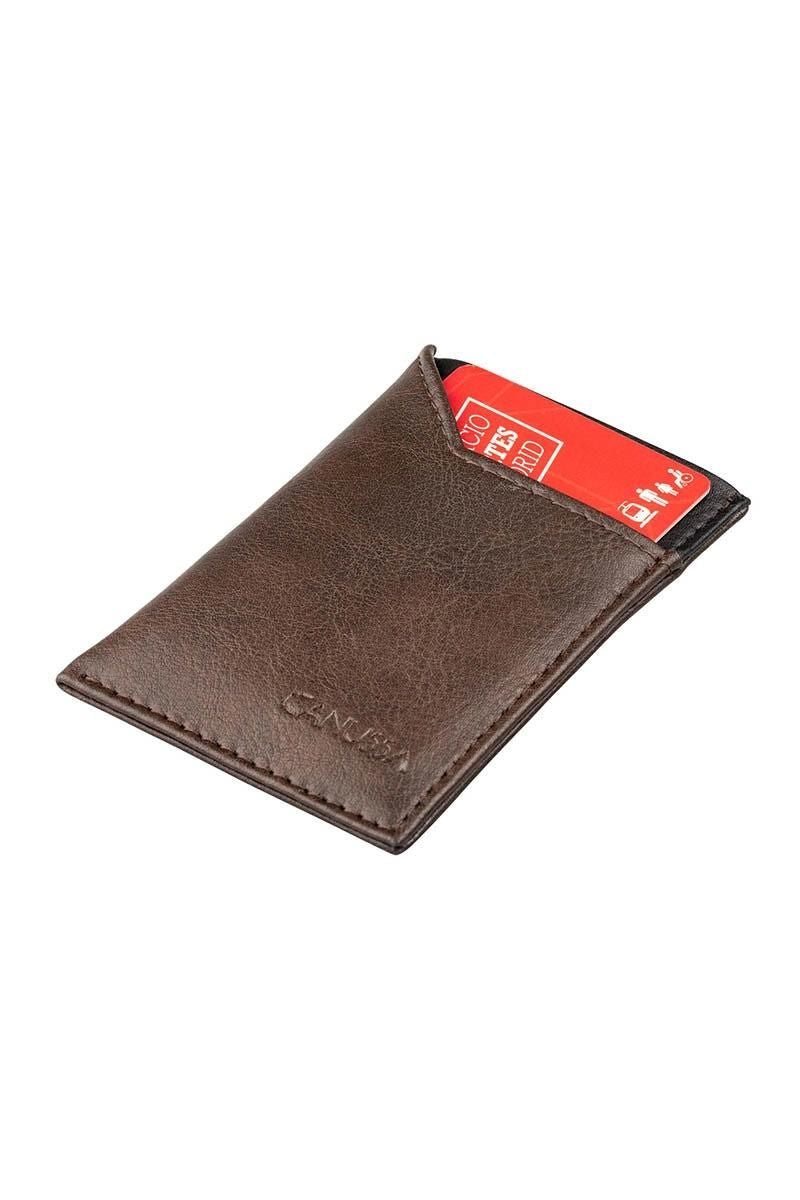 Slim card holder - Brown/Black