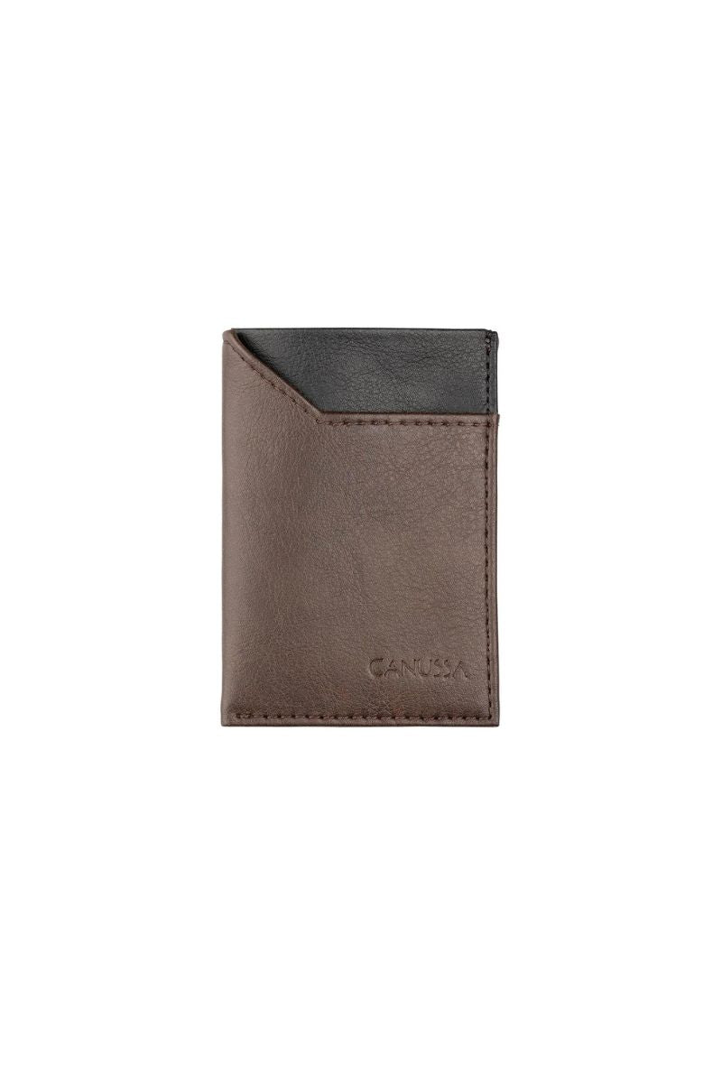 Slim card holder - Brown/Black